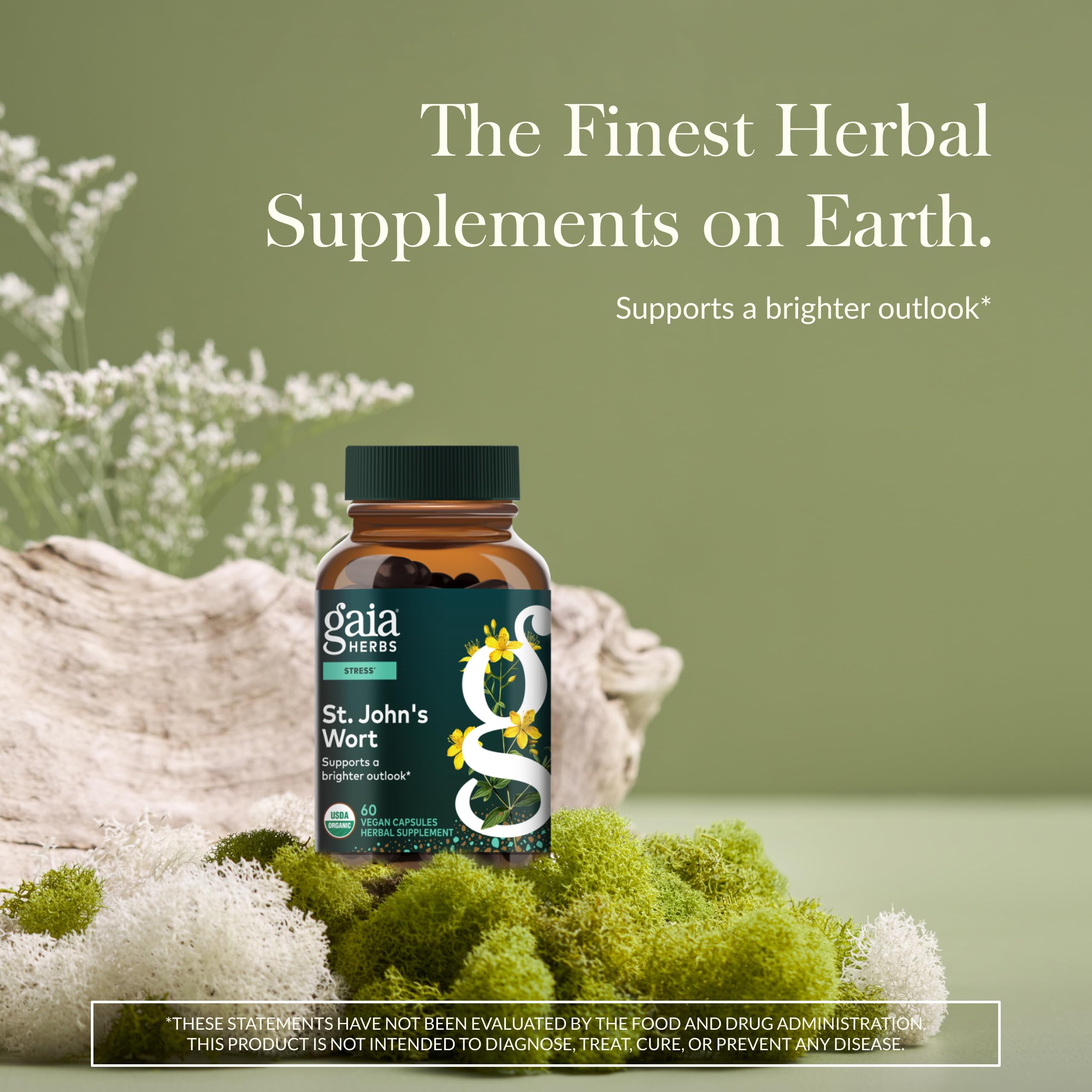 Gaia Herbs Millepertuis: capsules vegan pour le bien-être émotionnel.