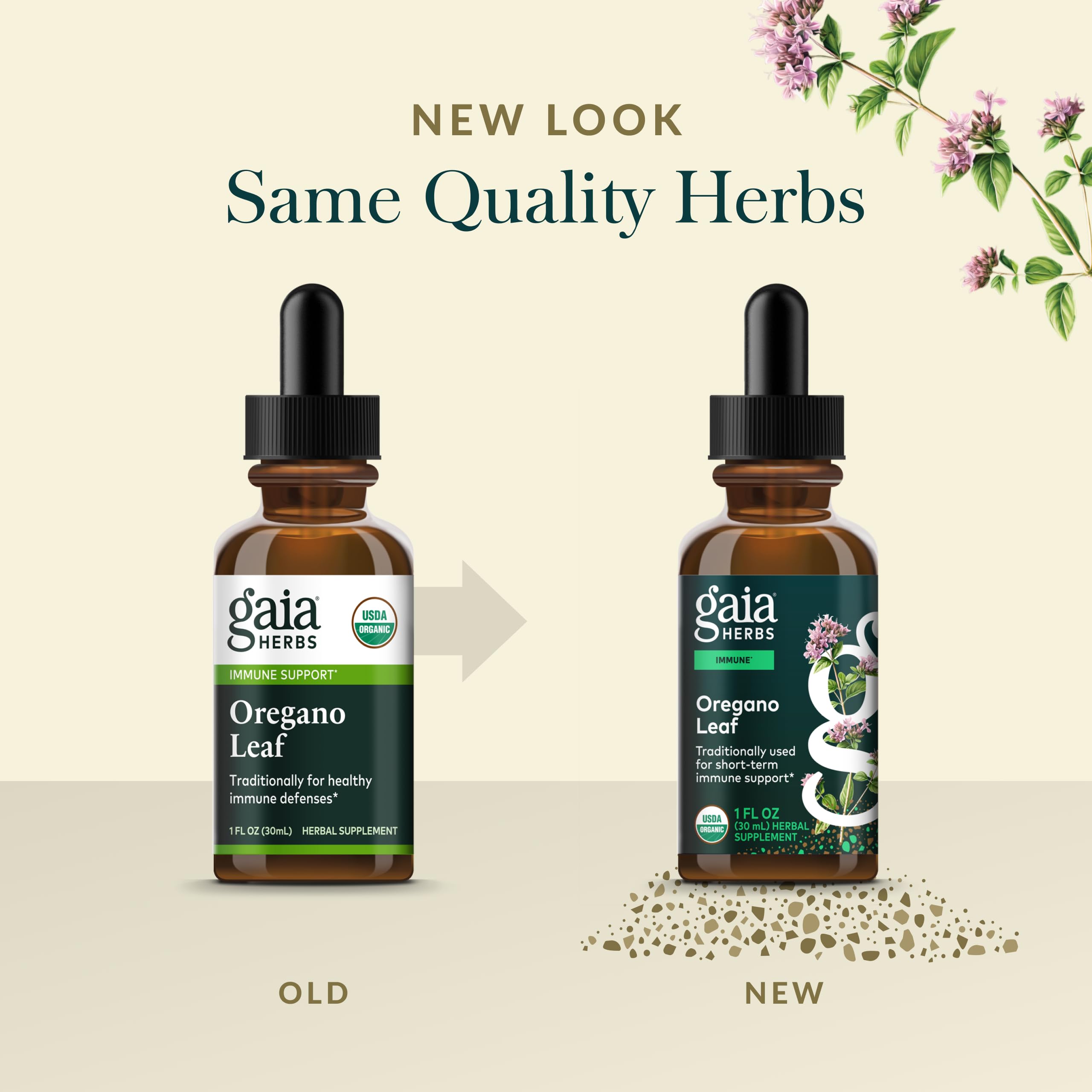 Gaia Herbs Oregano Leaf: extrait naturel d’origan pour supports antioxydants.