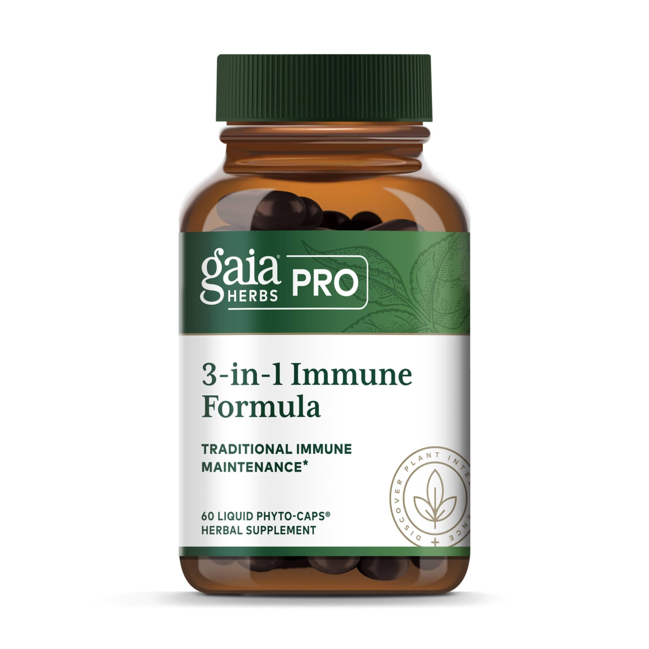 Gaia Herbs PRO 3-en-1 Immunité capsules liquides, soutien quotidien.