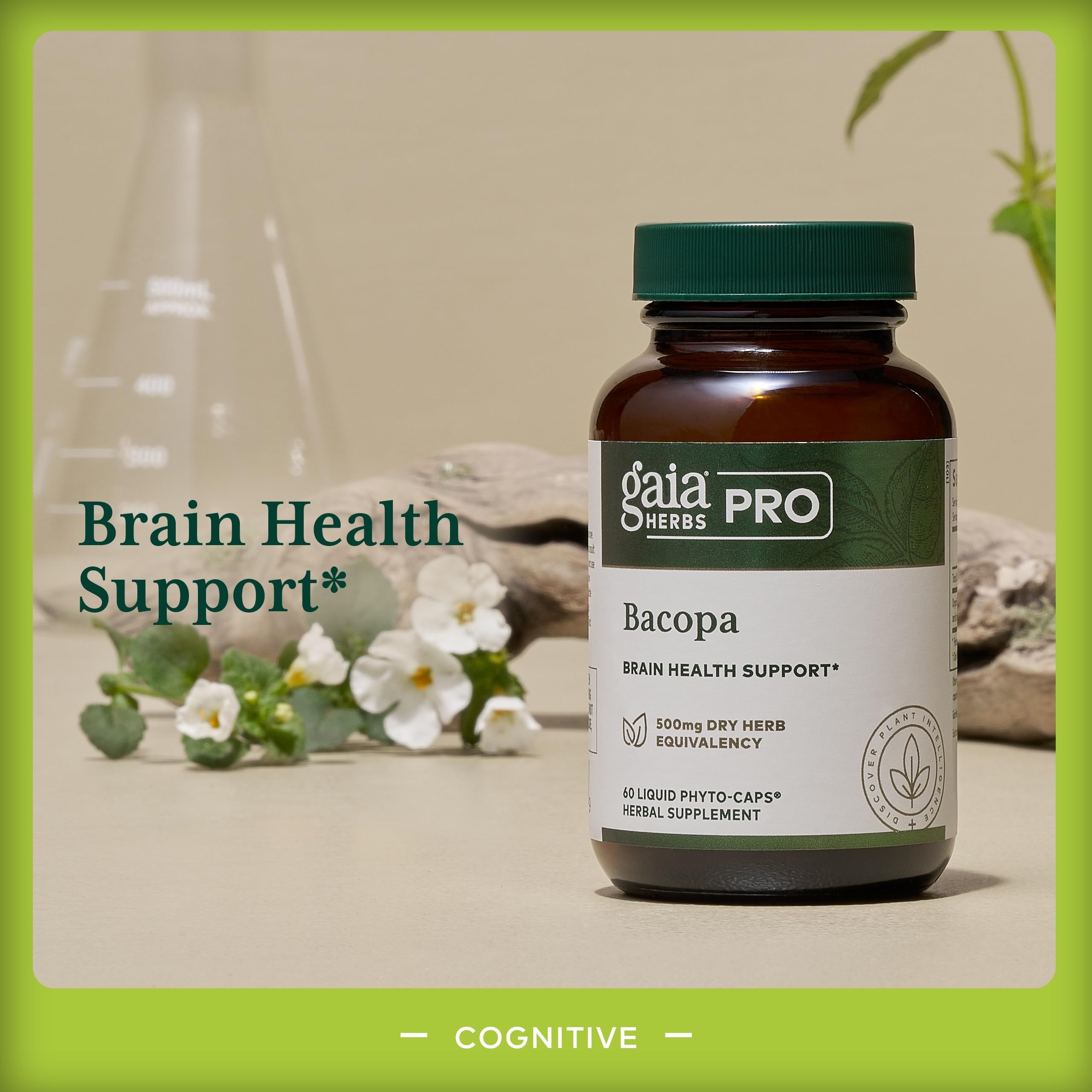Capsules Gaia Herbs PRO Bacopa, ingestion facile et pratique