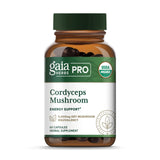 Cordyceps Gaia Herbs Pro, flacon de 60 gélules ; soutien potentiel énergie.