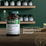 Gaia Herbs PRO Daily Liver Pro, étiquette sans gluten et biologique.
