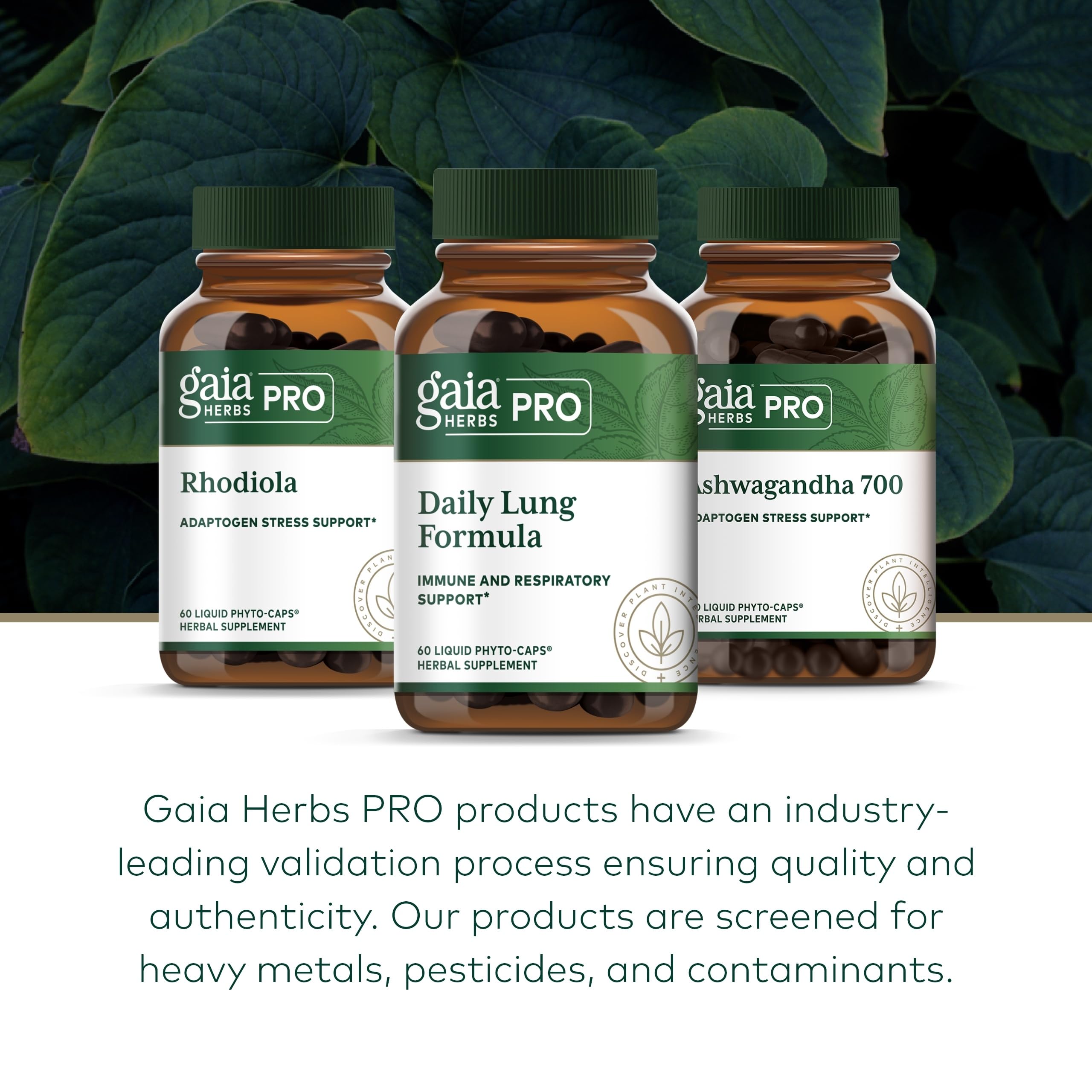 Gaia Herbs PRO Daily Lung Formula : emballage durable-bouteille recyclable pour une consommation responsable.