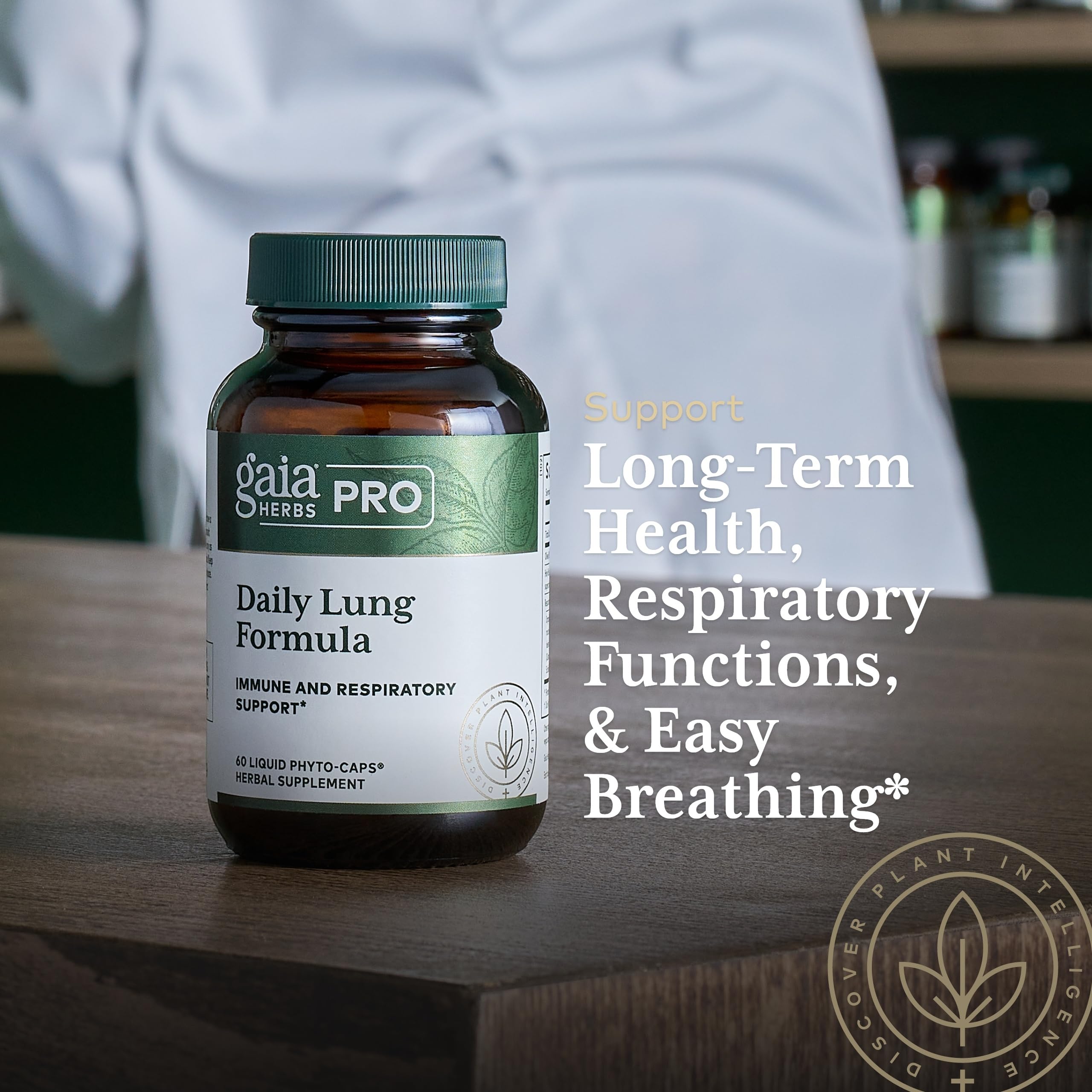 Gaia Herbs PRO Daily Lung Formula : ferme-regenerative-organic-caroline-du-nord garantit des matières premières durables.