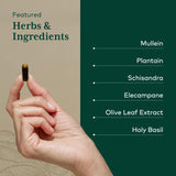 Gaia Herbs PRO Daily Lung Formula : huile-d-olive-lecithine pour une meilleure absorption potentielle.