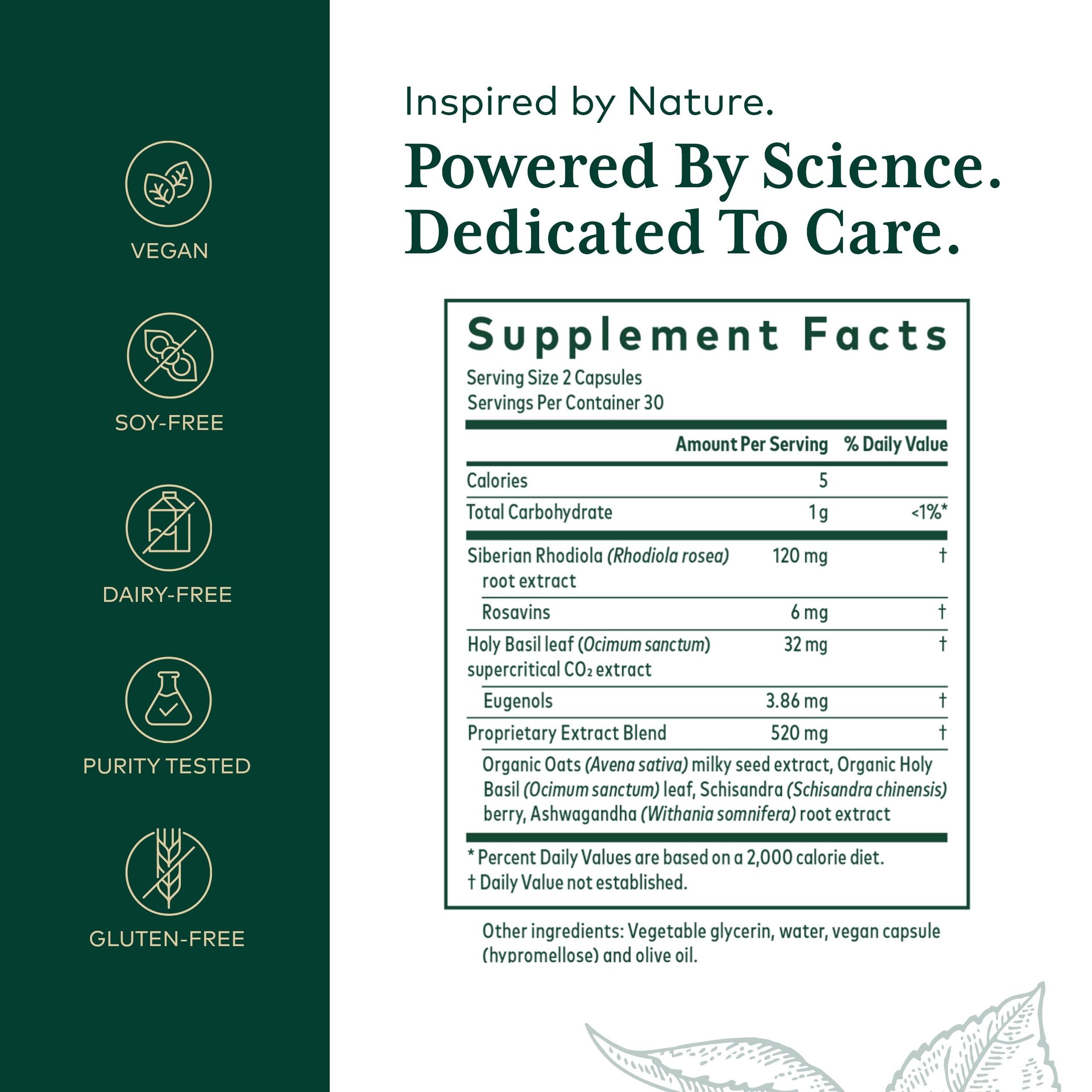 GAIA HERBS PRO HPA Diurne : capsule avec ashwagandha pour équilibre mental et énergie.