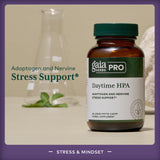GAIA HERBS PRO HPA Diurne : étiquette et capsule basilic sacré, relaxation naturelle.