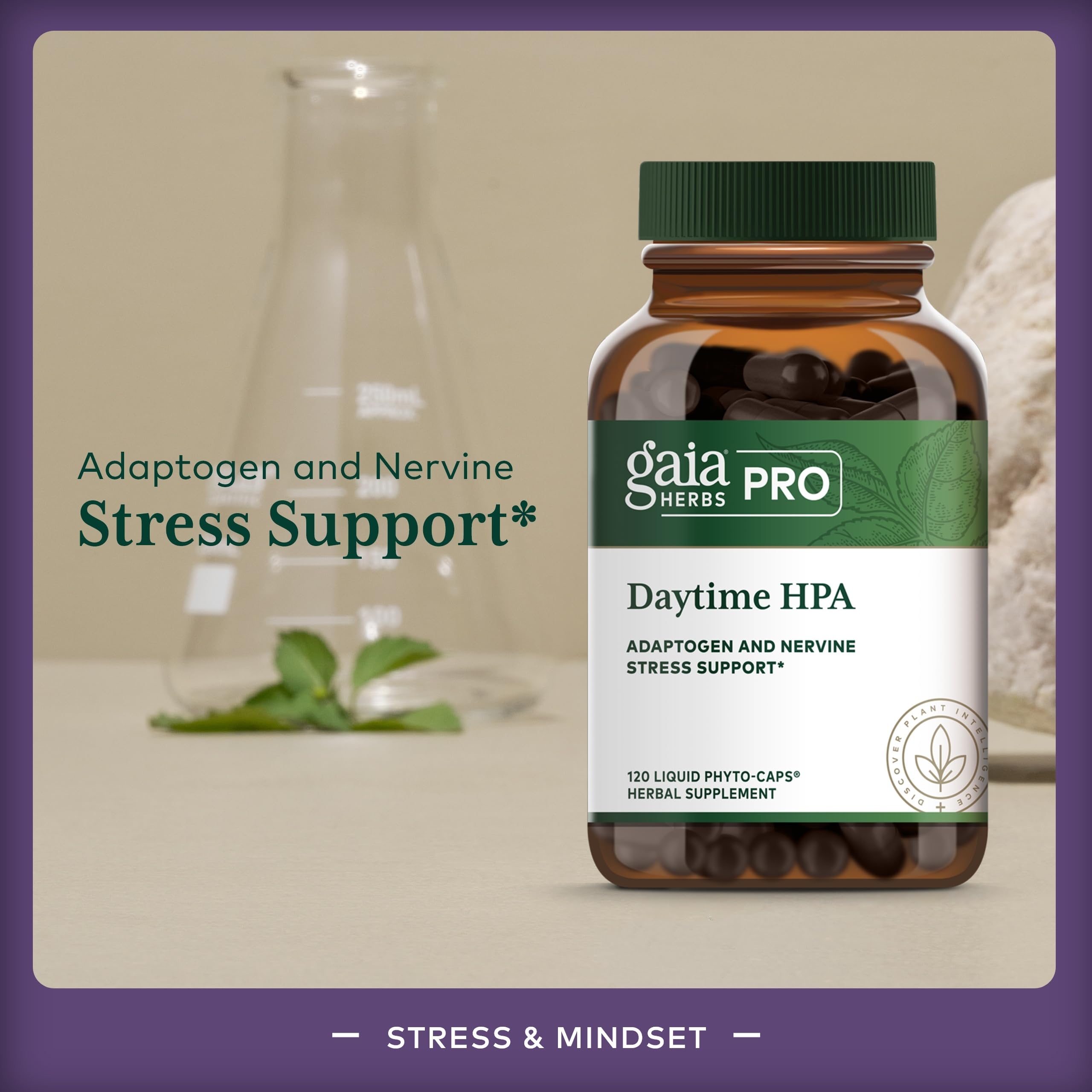 GAIA HERBS PRO Daytime HPA, capsules liquides: absorption optimisée grâce à l'huile d'olive