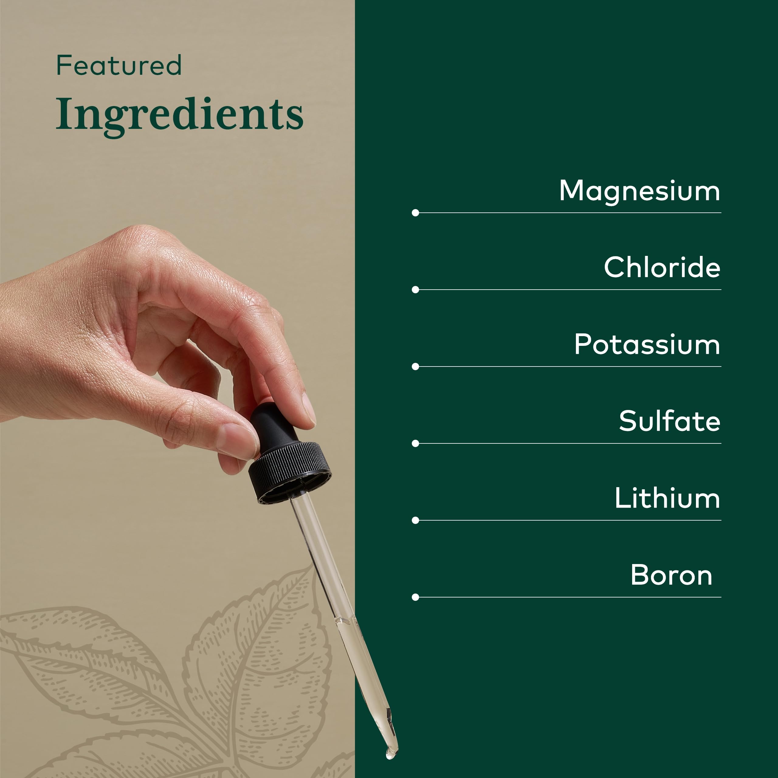 Gaia Herbs PRO Magnésium liquide – bore lithium orotate potassium et sodium pour l'équilibre.