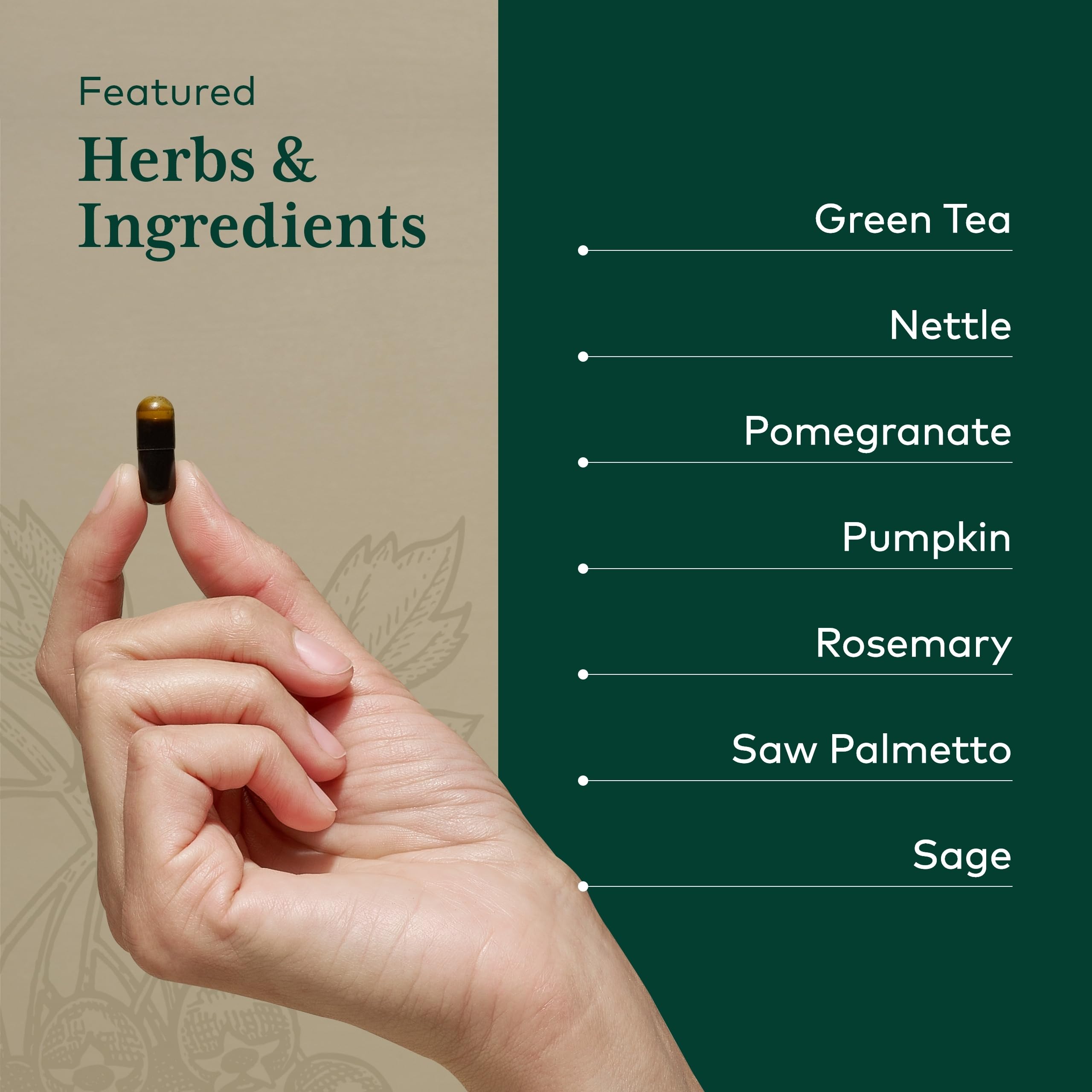 Ingrédients naturels Gaia Herbs PRO Prostate Formula et leur potentiel antioxydant.