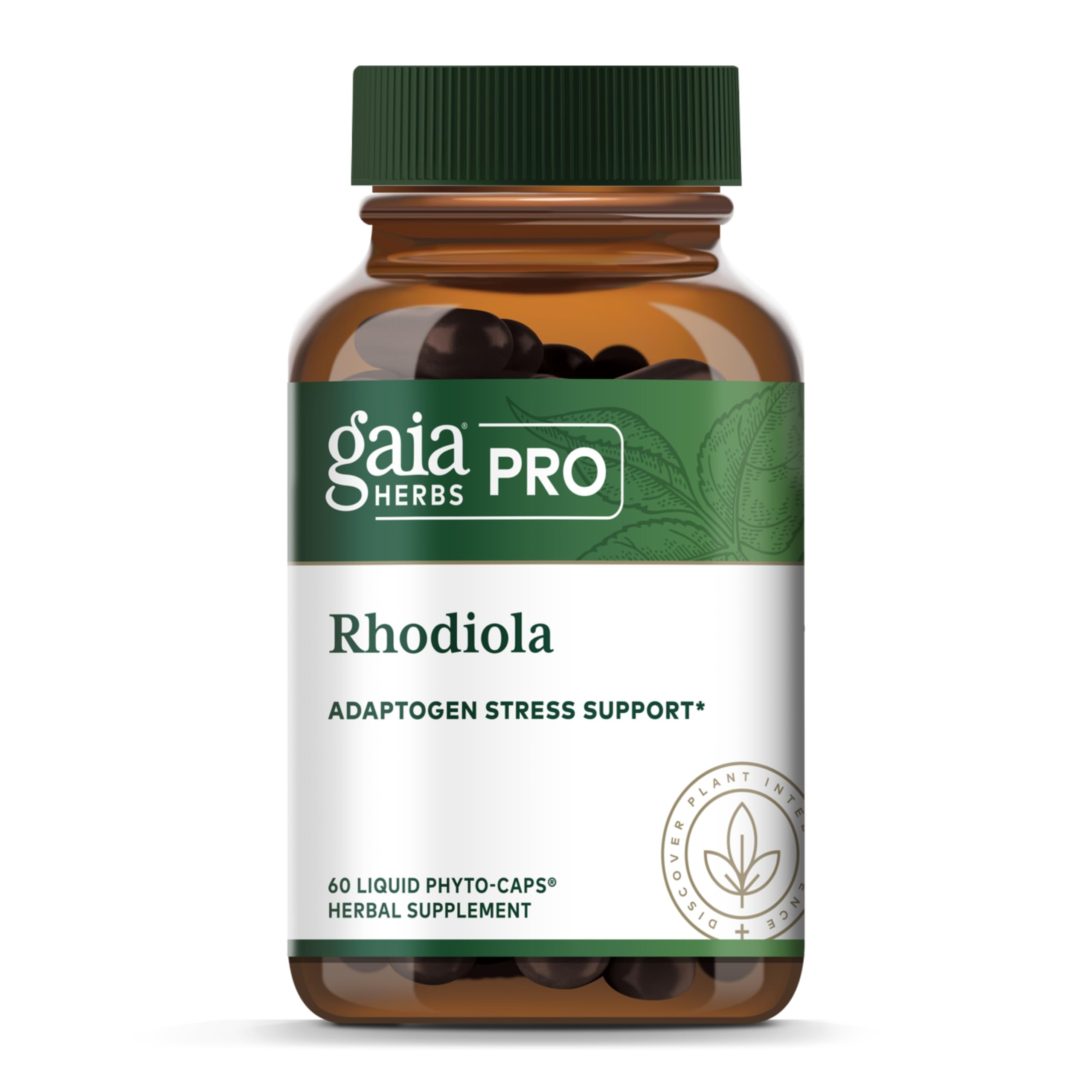 Gaia Herbs PRO Rhodiola – bouteille d'énergie naturelle pour la journée.