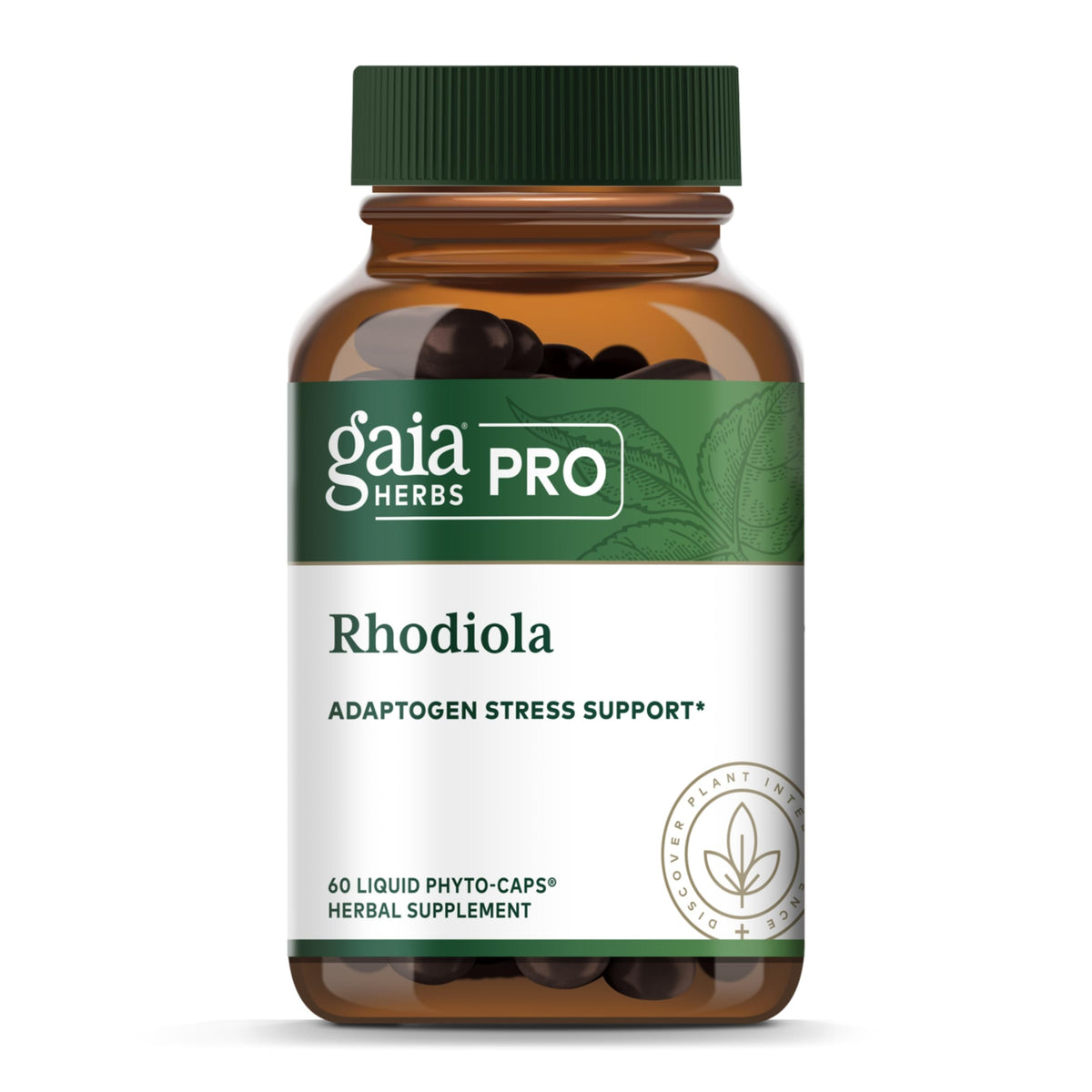 Gaia Herbs PRO Rhodiola – bouteille d'énergie naturelle pour la journée.