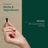 Gaia Herbs PRO Rhodiola – étiquette et boîte de qualité.