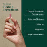 Gaia Herbs PRO Systolic Complex extrait grenade Pomanox: parfum fruité et usage quotidien.