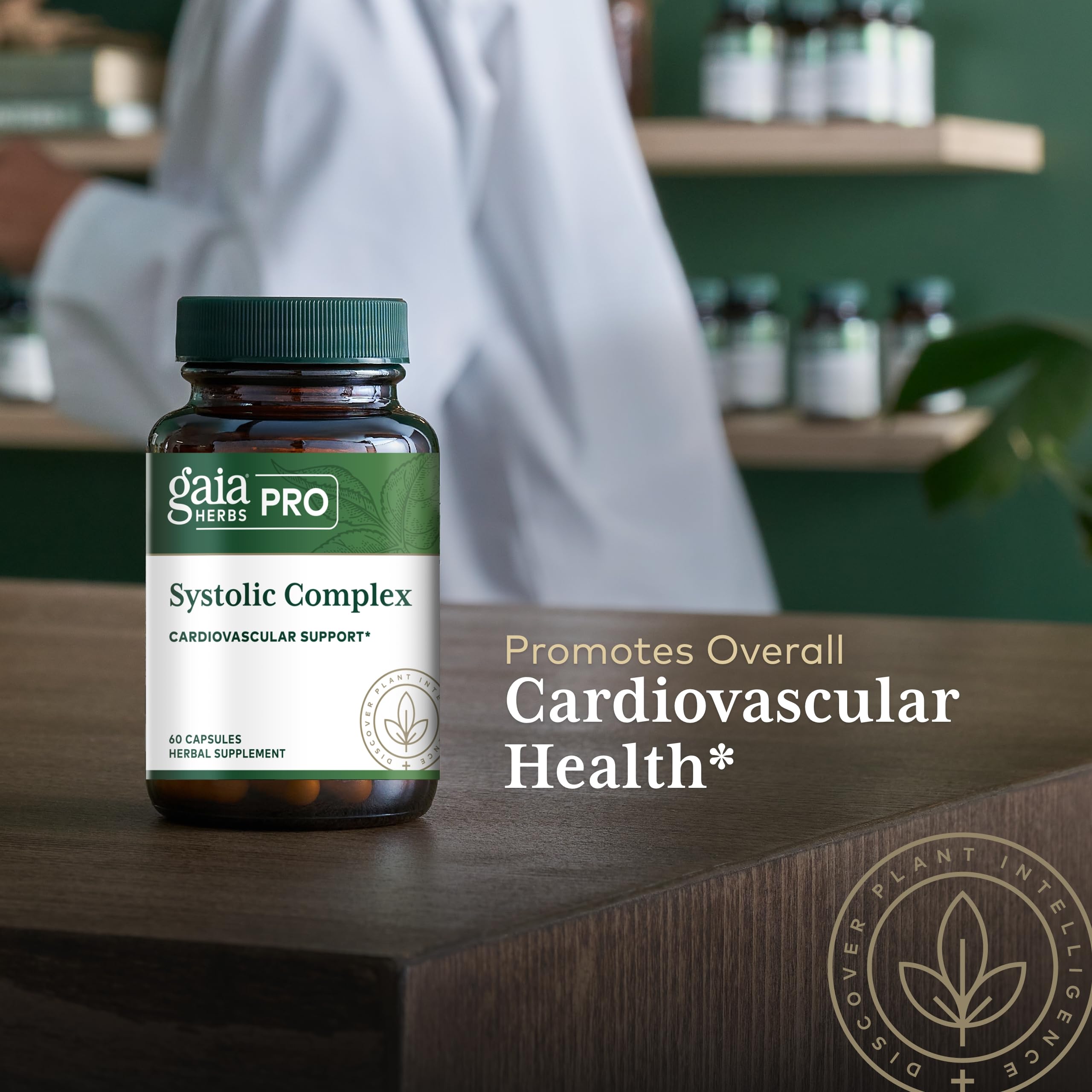 Gaia Herbs PRO Systolic Complex feuille d’olivier: plante clé pour un soutien circulatoire naturel.