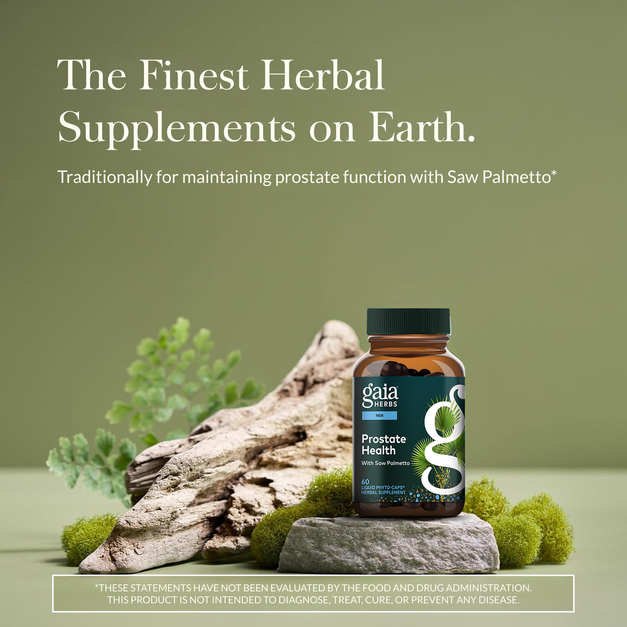 Gaia Herbs Prostate Health — capsules véganes et baies de sabal palmier pour usage quotidien