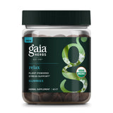 Gaia Herbs Relax Gummies – Bouteille: calme naturel après une journée chargée.