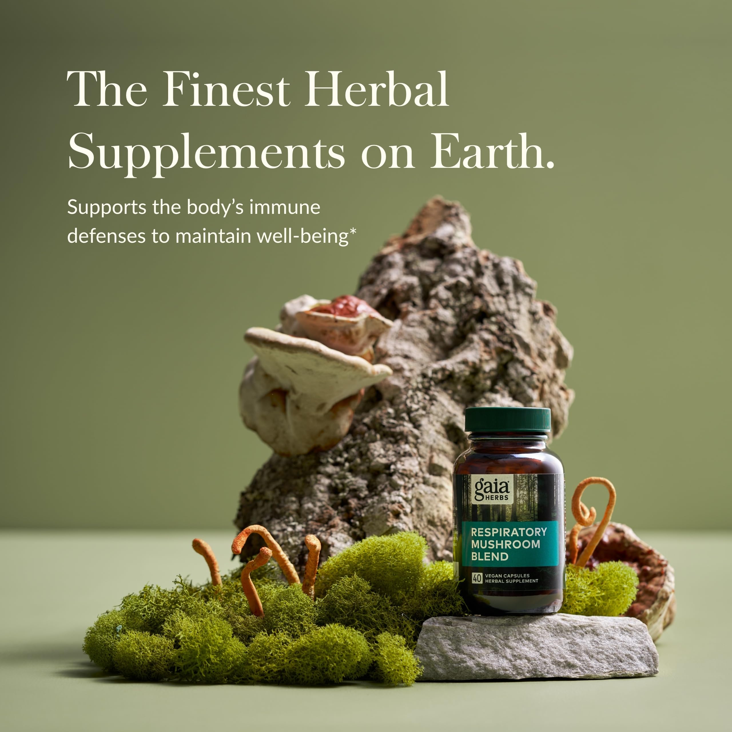 Gaia Herbs Mélange Respiratoire, capsules faciles à prendre et immunité potentielle.