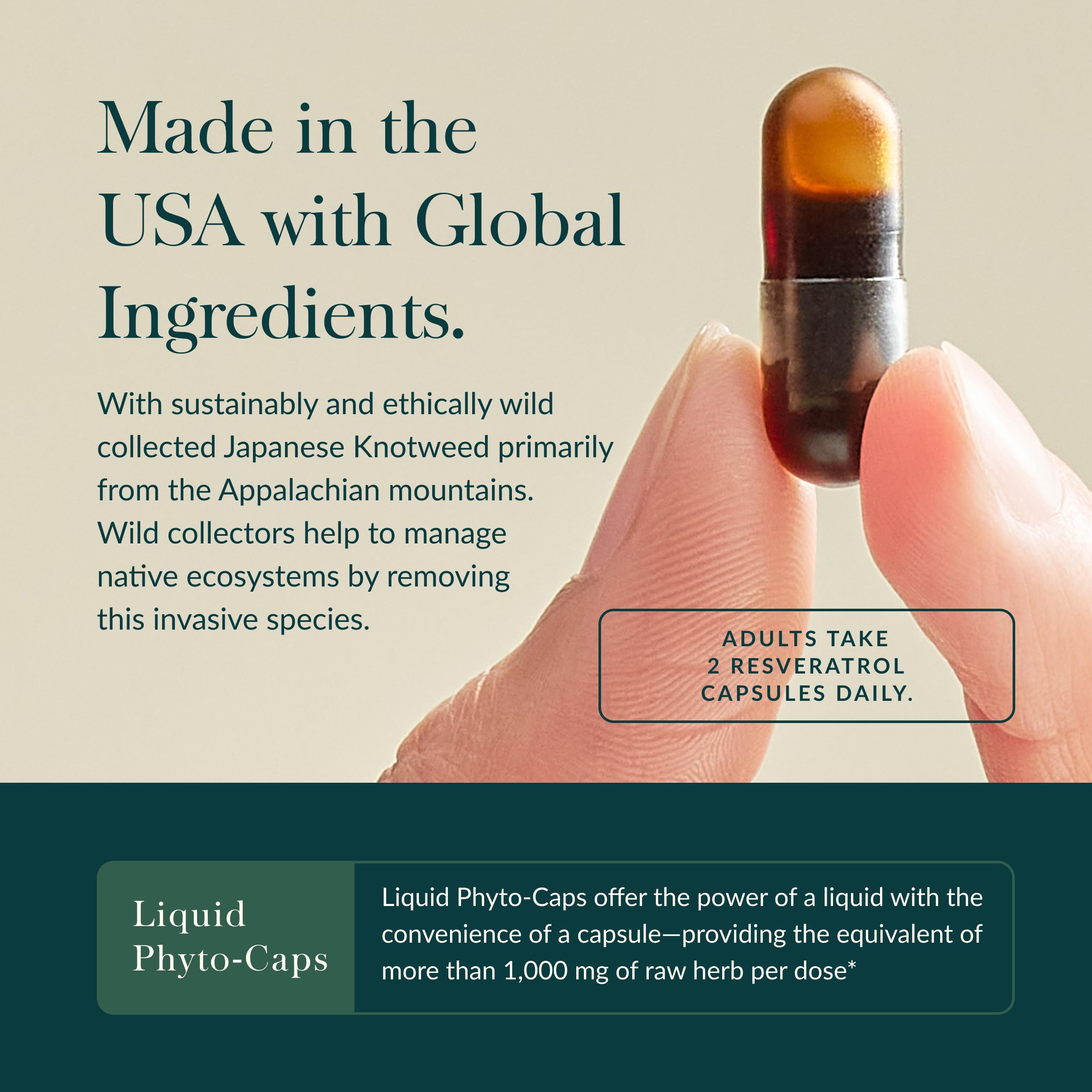 Emballage Gaia Herbs Resveratrol — boîte élégante et informative.