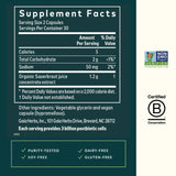 Gaia Herbs Sauerkraut Postbiotic – etiquette-emballage, présentation claire et informative.