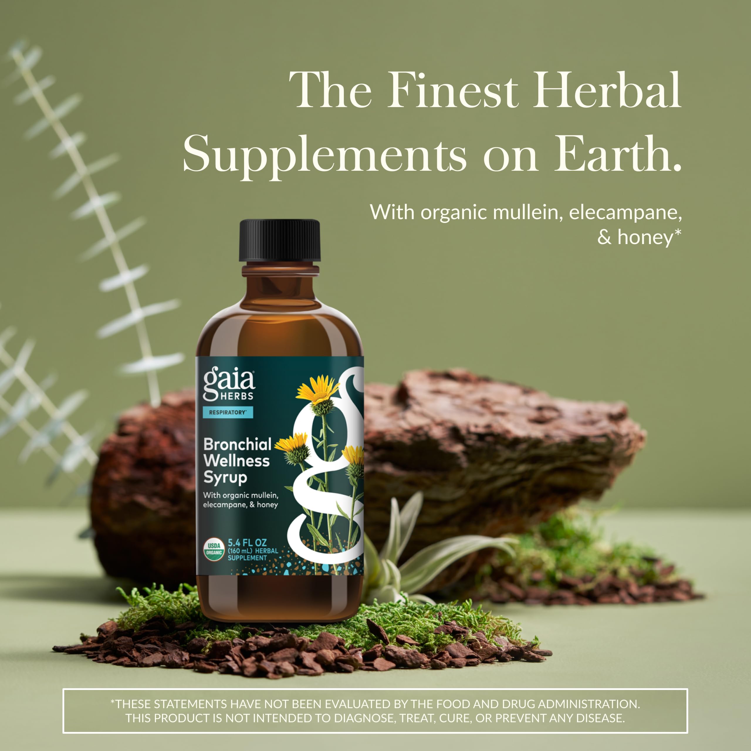 Gaia Herbs Sirop miel et herbes – utile pour la gorge et la toux occasionnelle