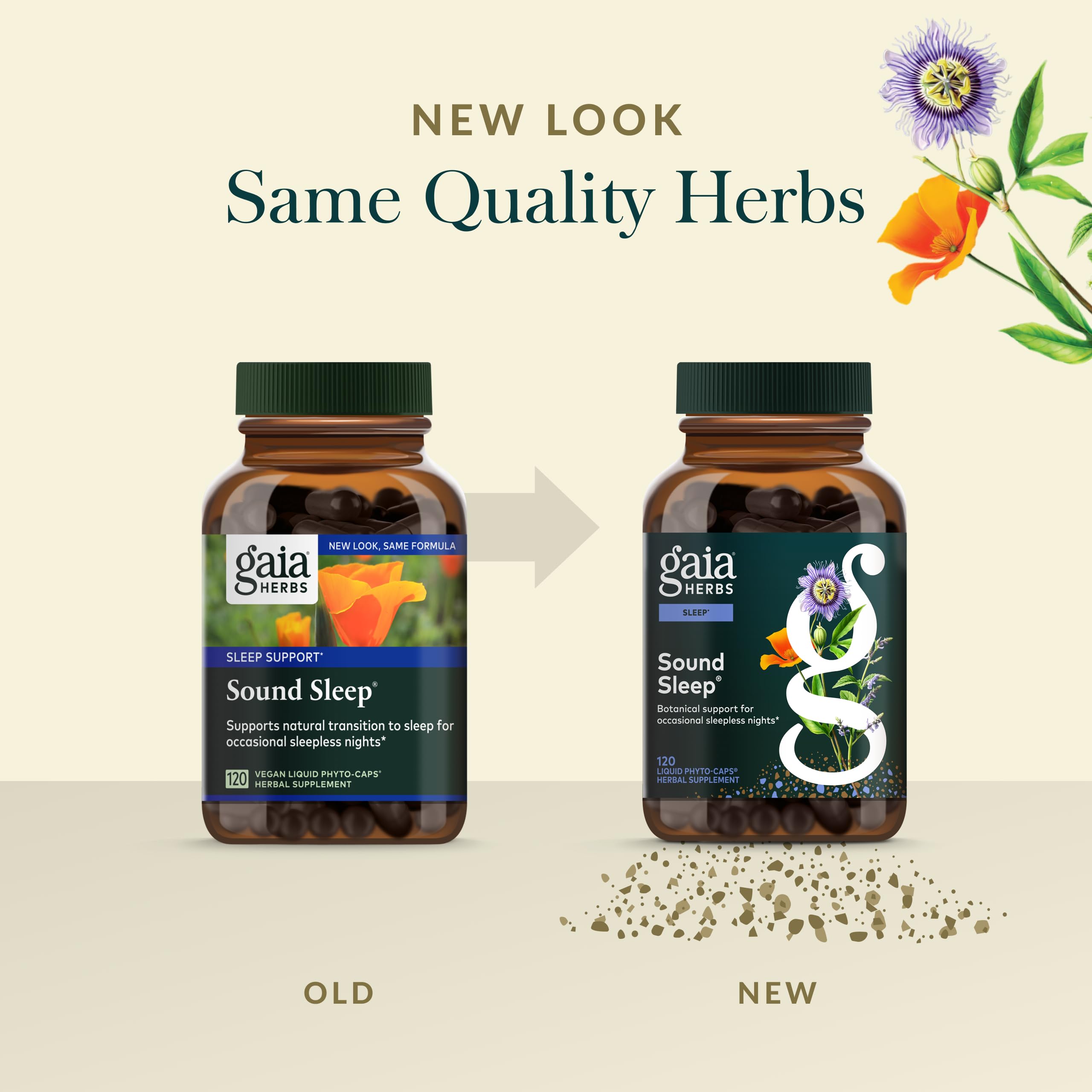 Gaia Herbs Sound Sleep — skullcap authentique pour la détente naturelle.