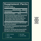 Gaia Herbs Lactation Support – visuels d'ingrédients fenugrec et fenouil, soutien potentiel pendant l'allaitement.