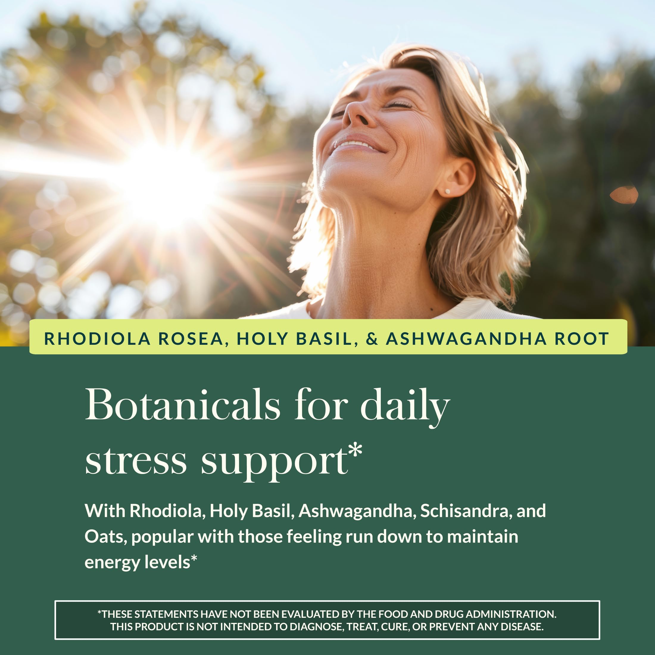 Gaia Herbs Stress Response : basilic sacré favorisant la détente naturelle