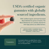 Emballage Gaia Herbs Sureau Noir certifié biologique: traçabilité et intégrité.