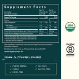 Étiquette Gaia Herbs Sureau Noir avec certification biologique USDA.