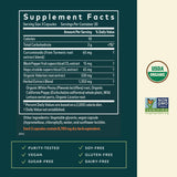 Gaia Herbs turmeric root ingredient close-up highlighting curcuminoids