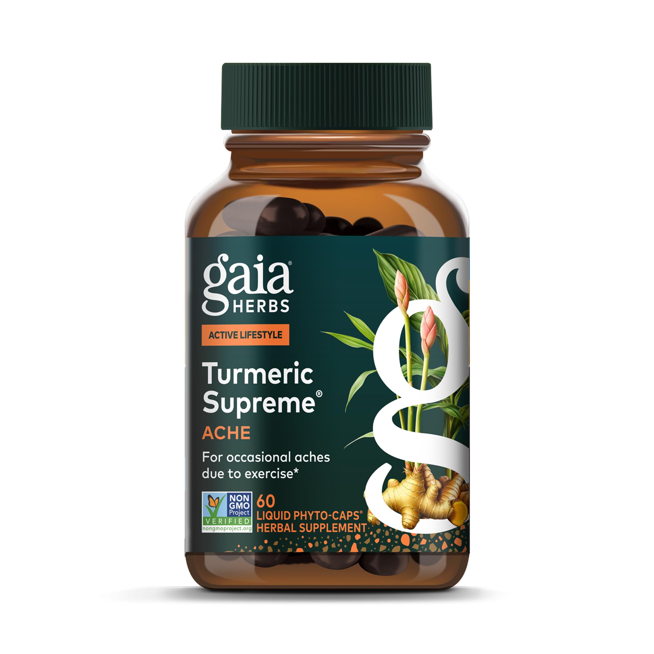 Gaia Herbs Turmeric Supreme Ache – boîte et capsules, soutien ponctuel