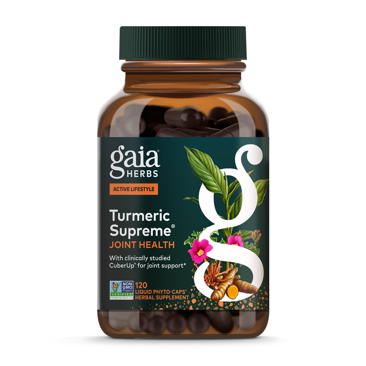Gaia Herbs Turmeric Supreme Joint Health, bouteille-capsules, soutien potentiel des articulations au quotidien