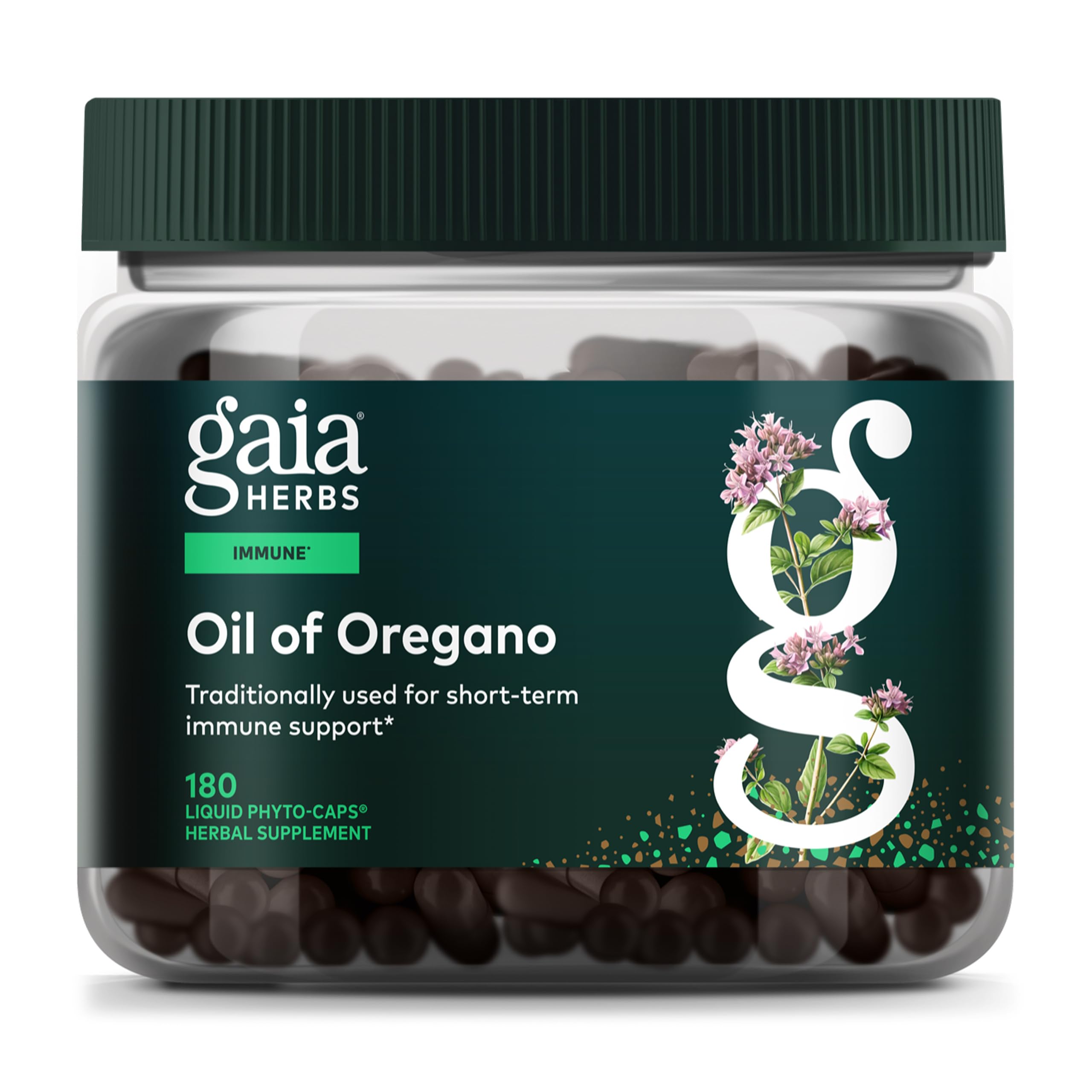 Gaia huile d'origan – bouteille avec pipette pour dosage pratique.