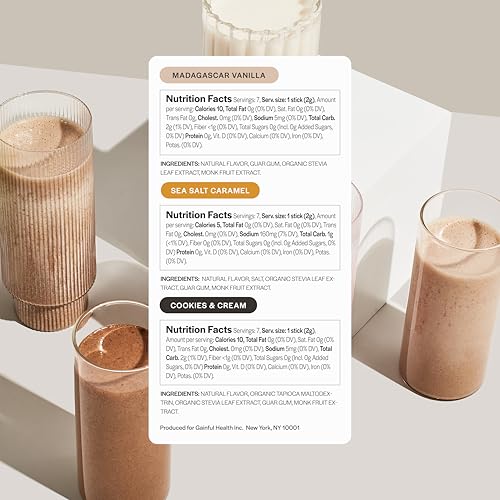 Gainful Bâtonnets saveur vanille utilisation quotidienne pour shakes