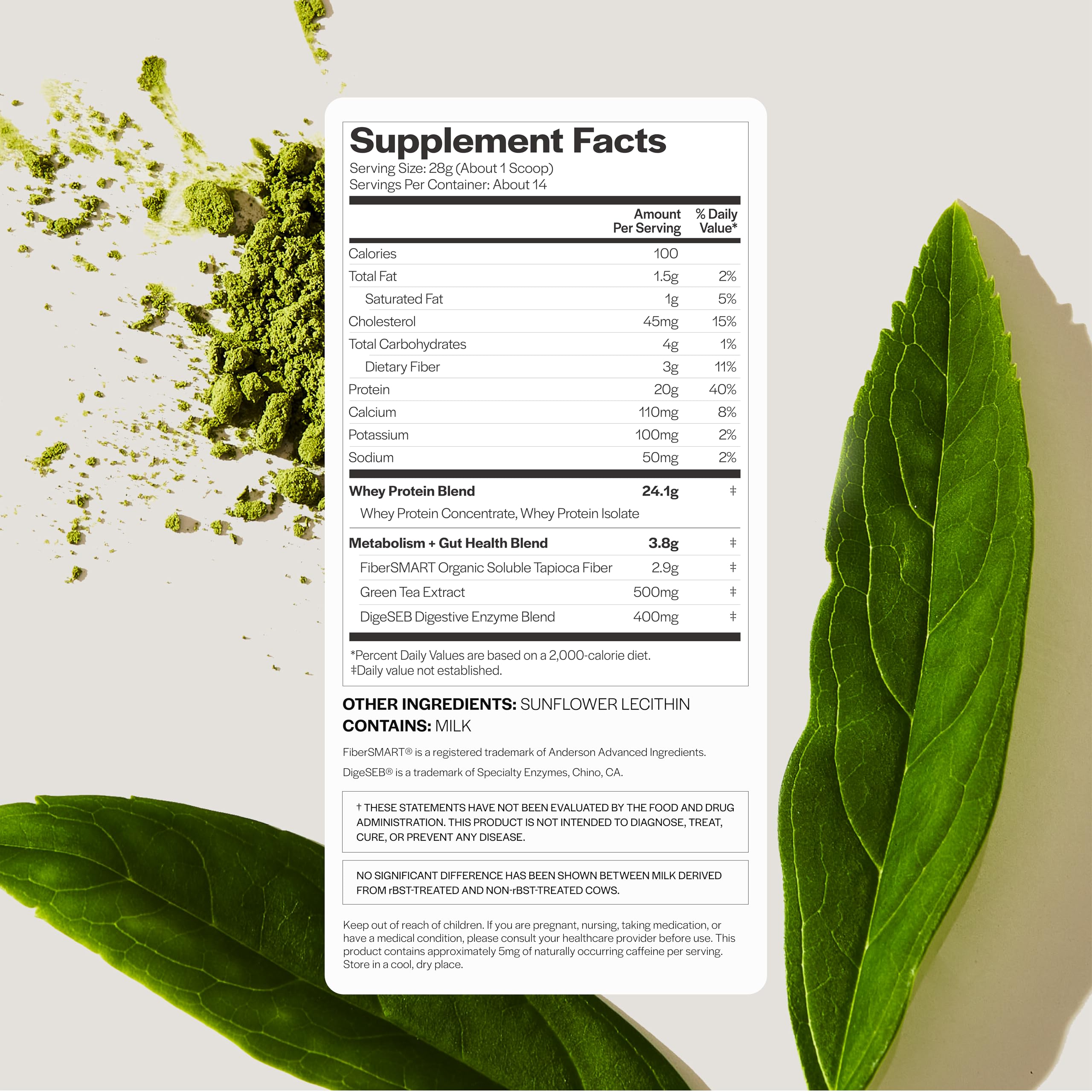 Doseuse Gainful Lean Whey mesurant une portion de 20 g.