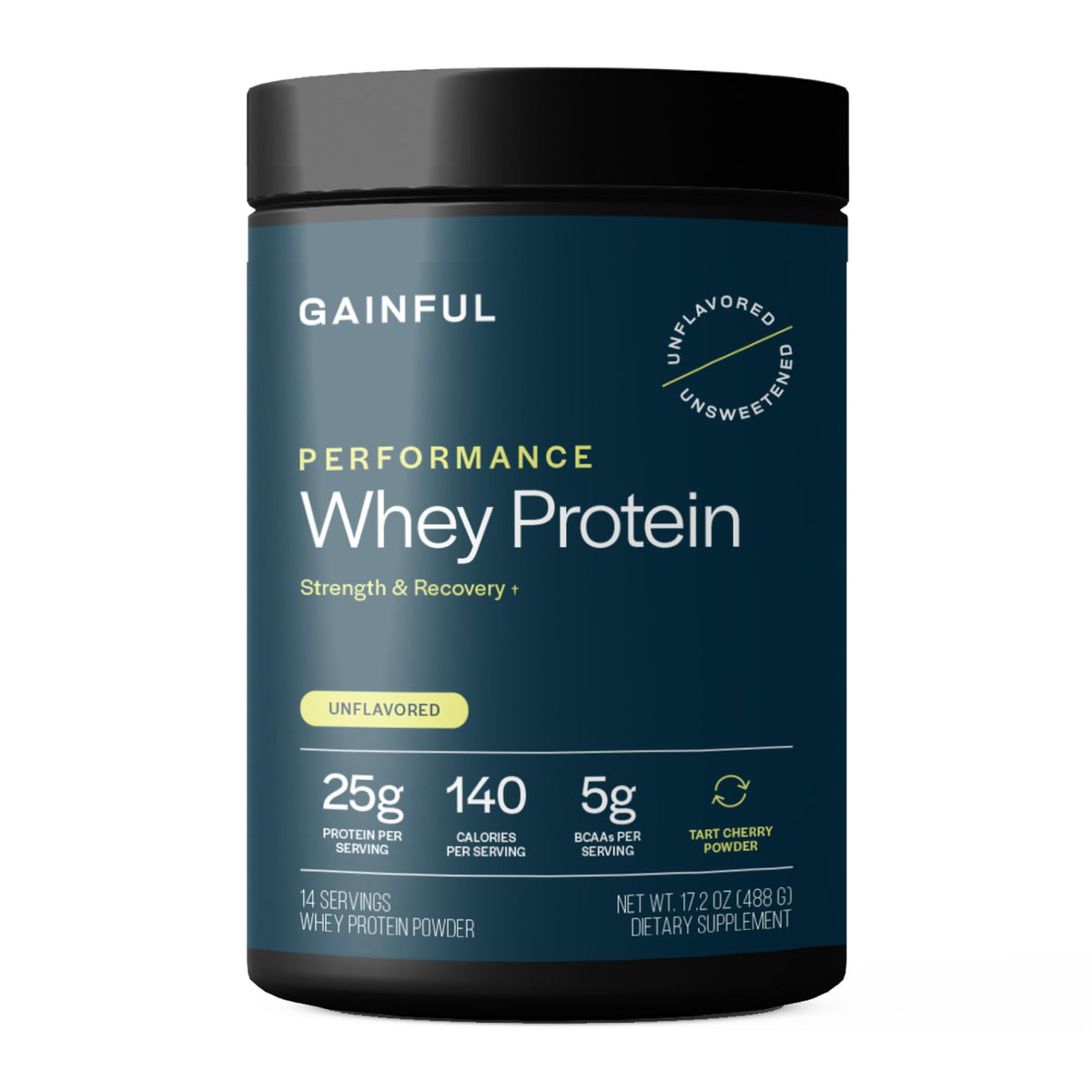 Gainful Poudre Whey Performance, emballage pratique pour démarrer la routine protéinée.