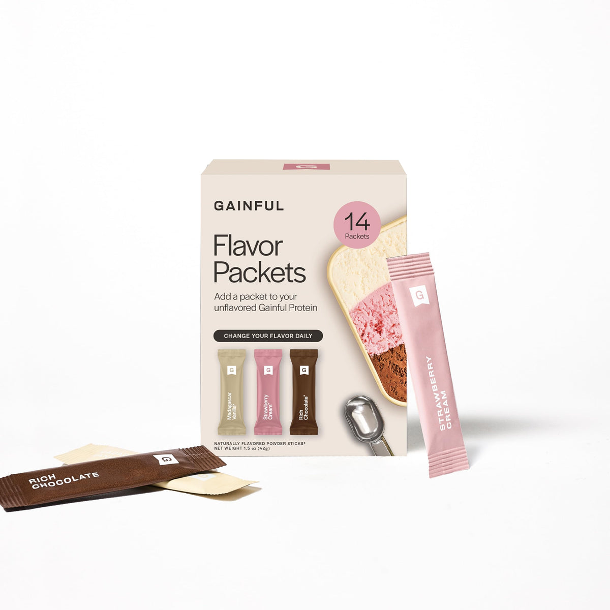 Gainful bâtons arômes fraise pack: enrichissez votre shake sans sucre