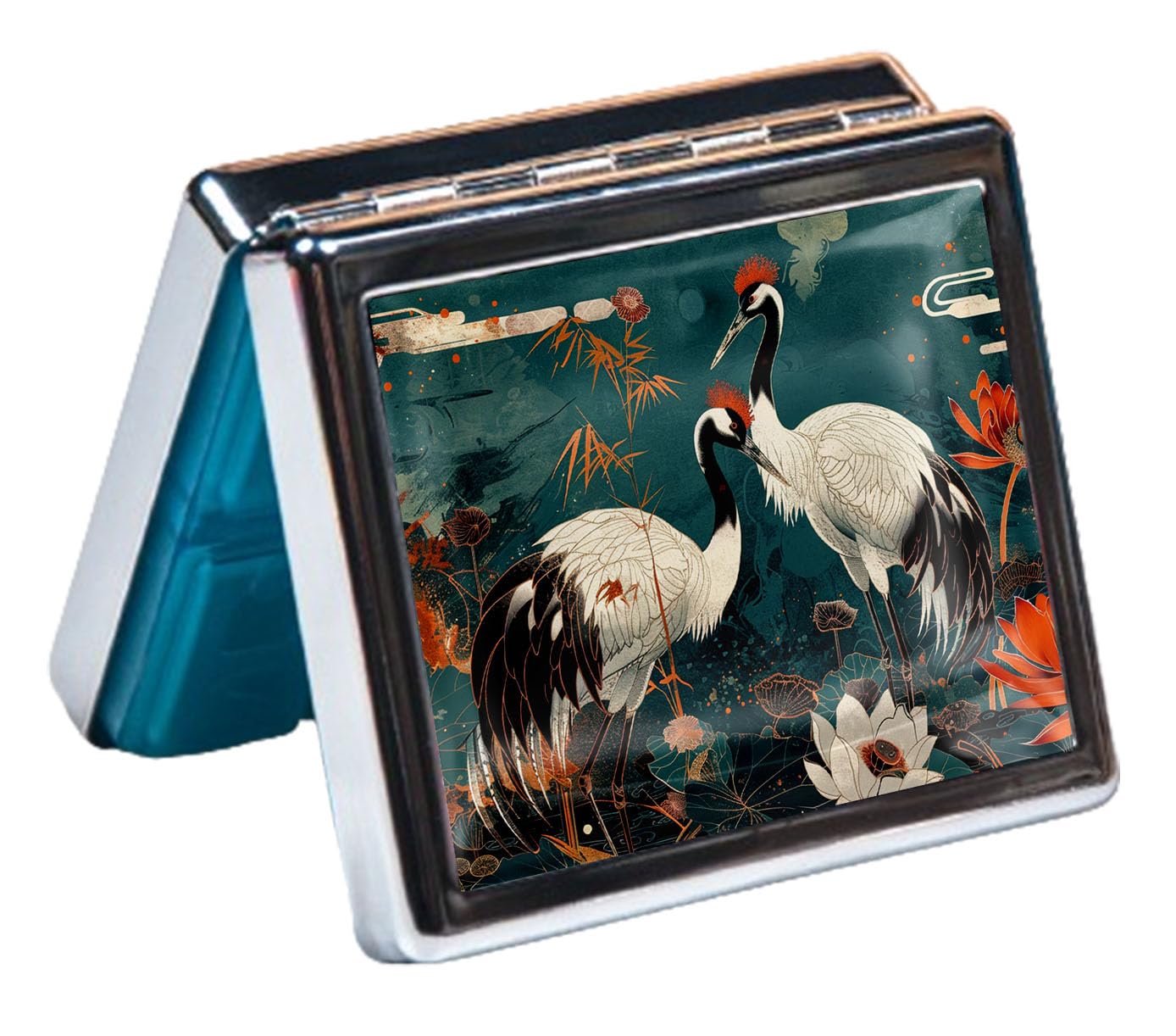 Gakivit pilulier avec miroir intérieur, accessoire élégant pour voyages et bureau