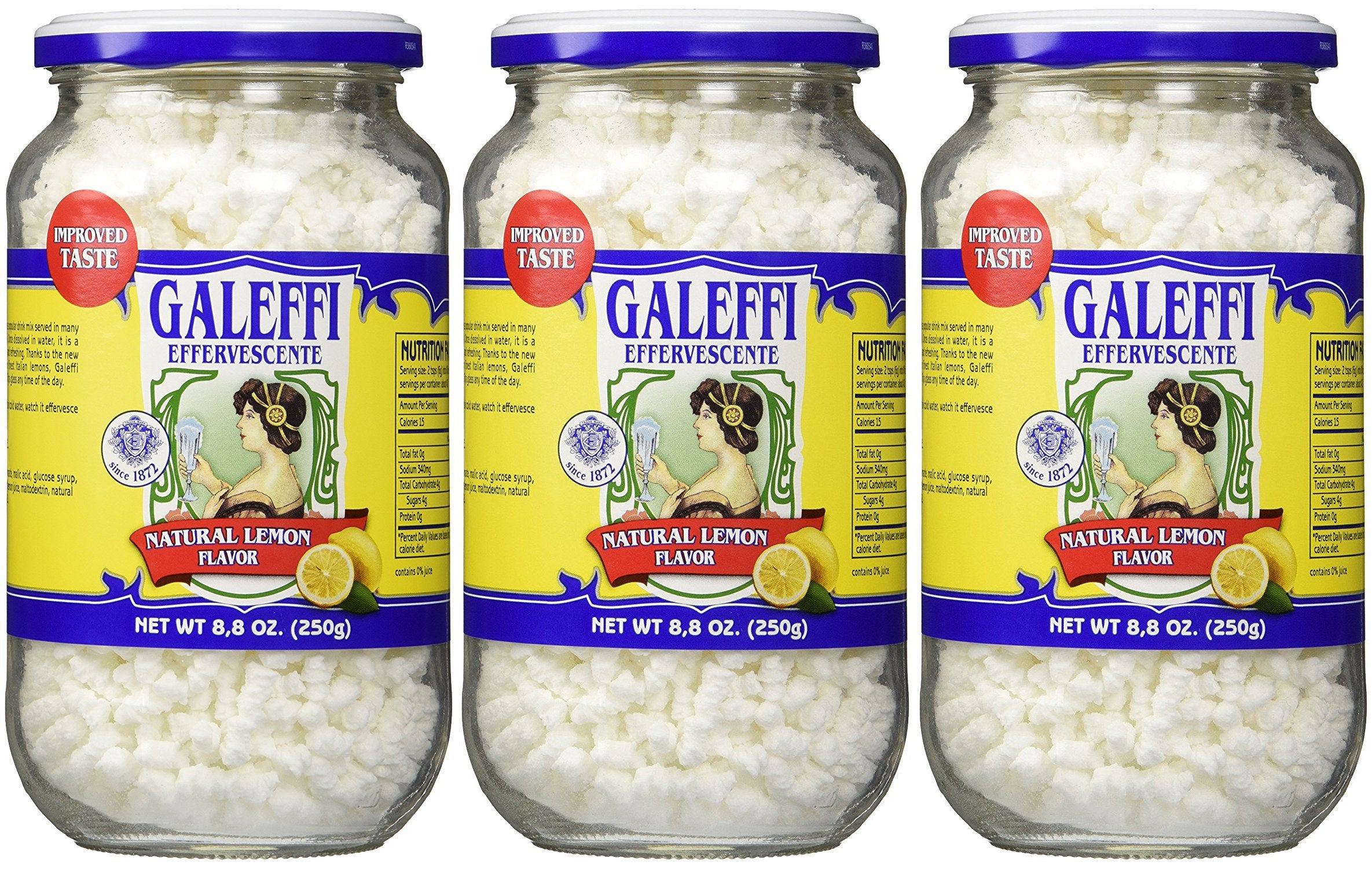Galeffi Effervescent Citron - poudre prête à être mélangée pour une boisson rafraîchissante.