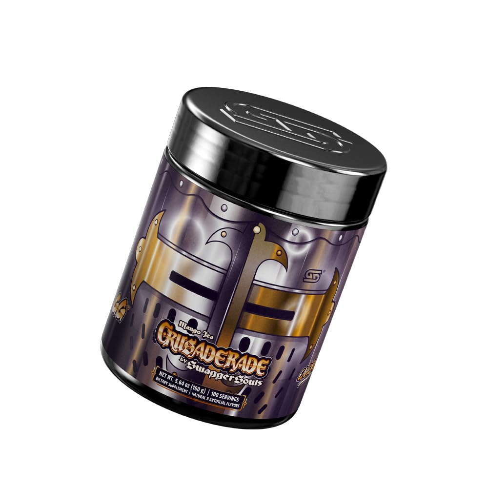 Gamer Supps GG Crusaderade préparation eau: mélange rapide avec goût mangue-thé rafraîchissant.