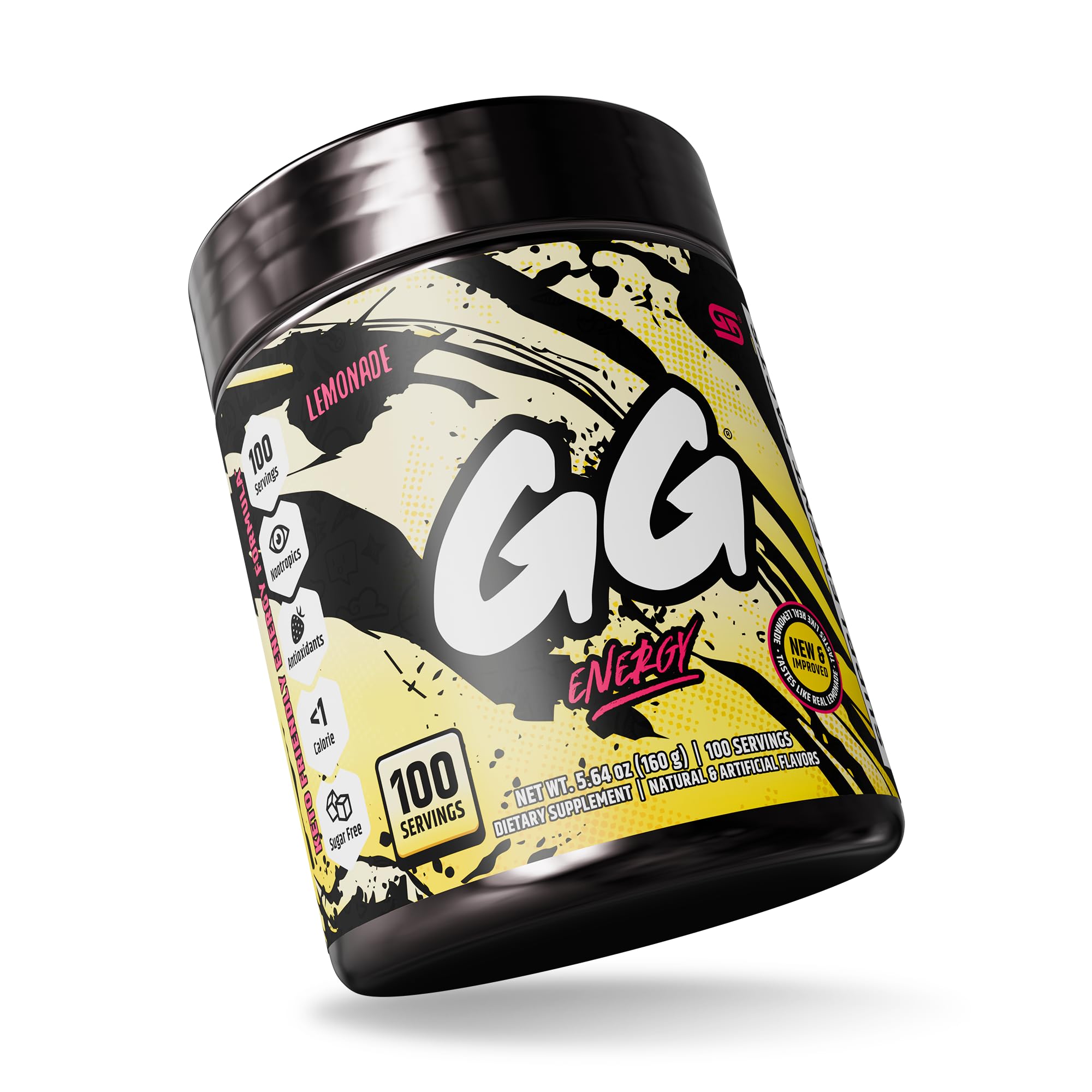 Cuillère-dose GG Energy Lemonade facilitant le dosage précis dans l'eau.