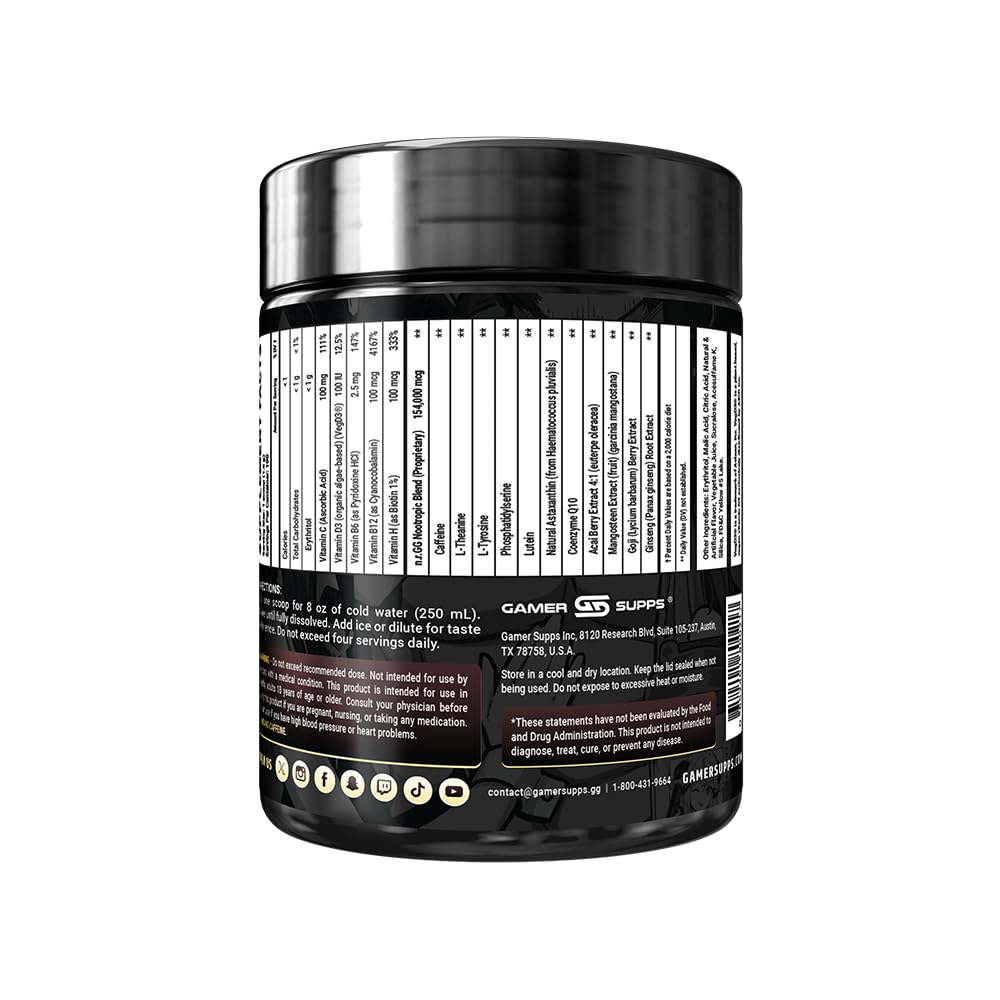 Étiquette-produit Gamersupps Schlatt Milk, notice rapide et conseils d'utilisation.
