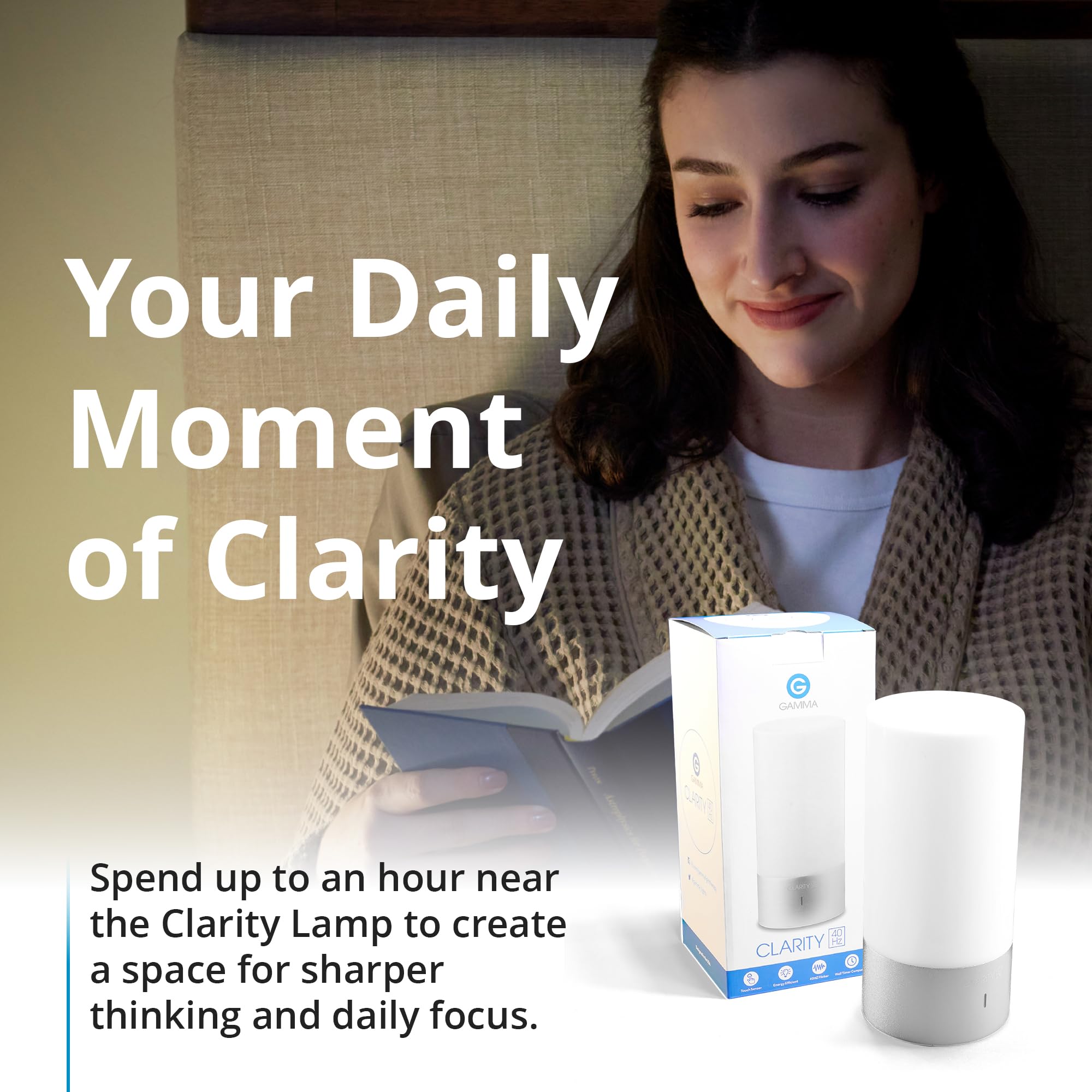 Clarity de Gamma - stimulation 40Hz pour un soutien cognitif potentiel.