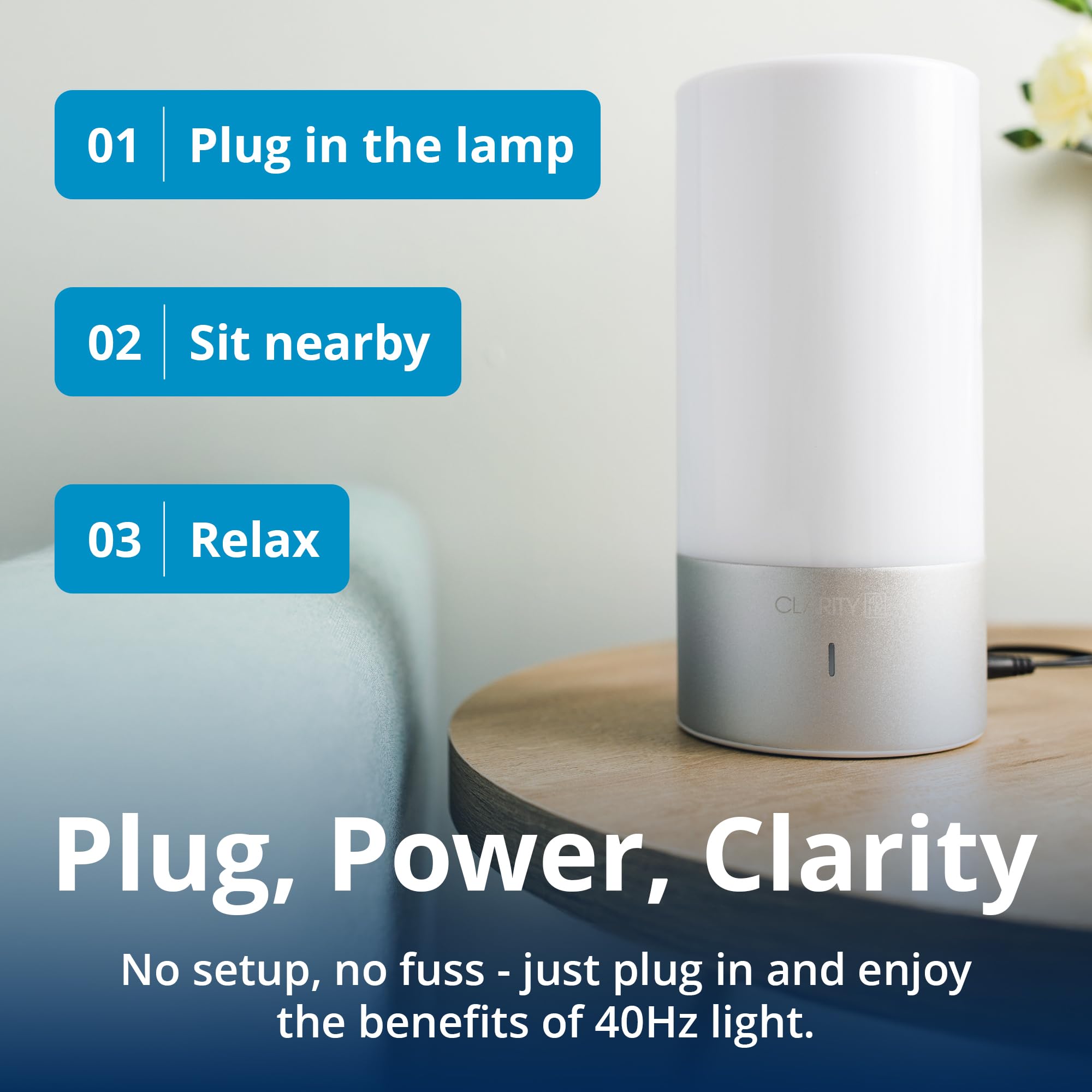 Clarity de Gamma - utilisation quotidienne d'une heure pendant la lecture.
