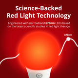 Gamma Revive – ambiance nocturne rouge 670nm idéale pour la détente.