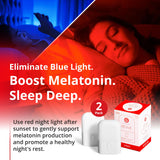 Gamma Revive, lampe nuit rouge 670nm pour petite chambre, visibilité nocturne douce