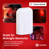Gamma Revive, utilisation nocturne simple et discrète avec veilleuse 670nm