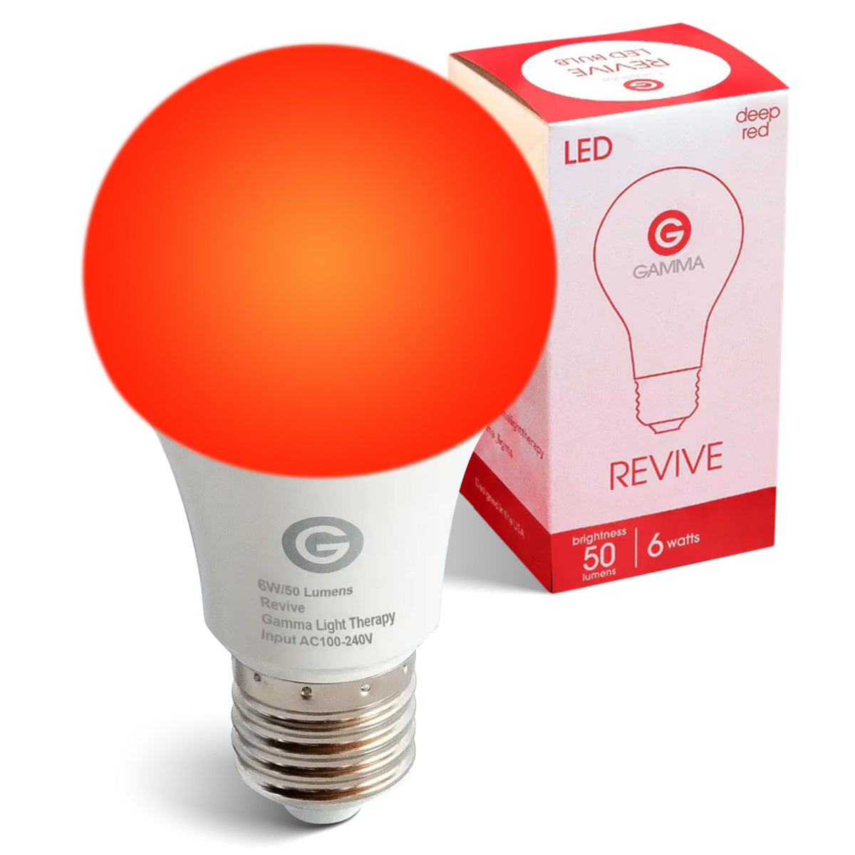 Gamma Revive – lampe rouge 670nm pour sommeil et ambiance apaisante.