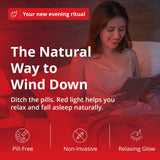 Gamma Revive – lumière rouge apaisante pour rituel du soir et relaxation.